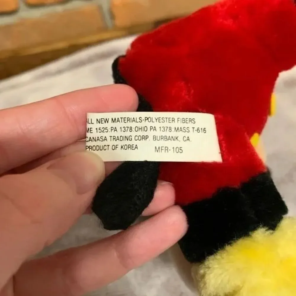 Vintage‎ Disney Mickey Mouse Plush Disneyland Walt World Stuffed Animal Toy